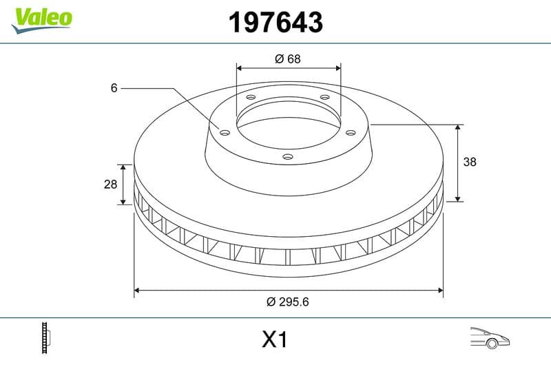 Disc frana VALEO 197643