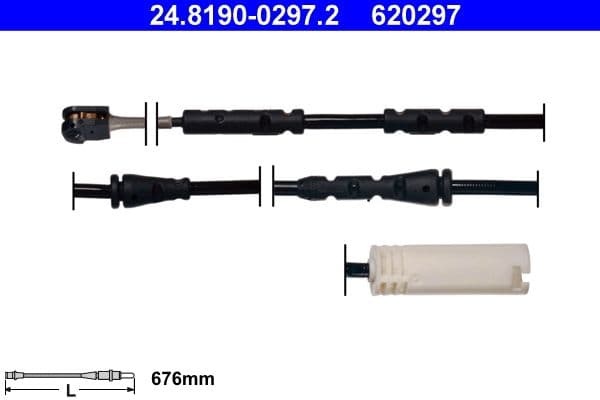 senzor de avertizare,uzura placute de frana ATE 24.8190-0297.2