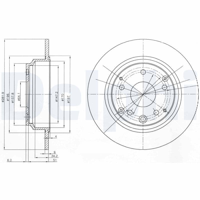 Disc frana DELPHI BG4095
