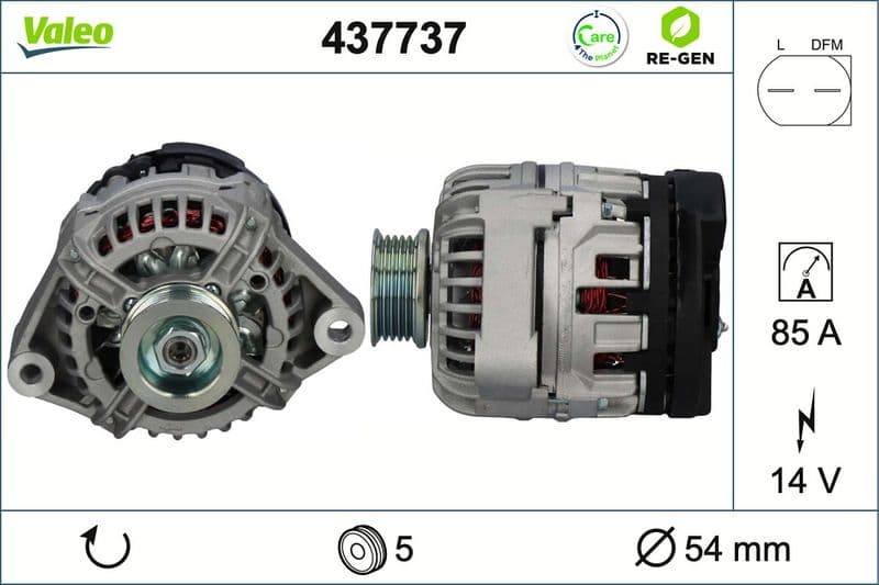 Generator / Alternator VALEO RE-GEN REMANUFACTURED 437737
