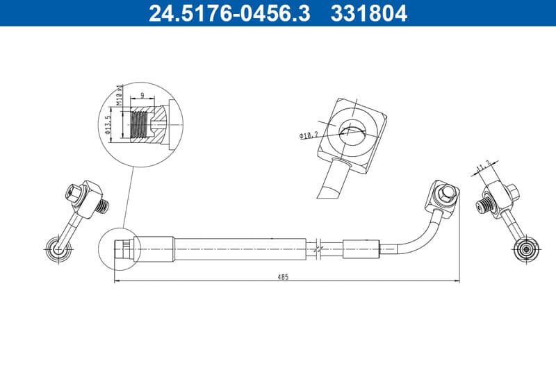 Furtun frana ATE 24.5176-0456.3