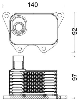 Radiator ulei, ulei motor MAHLE BEHR CLC 185 000S