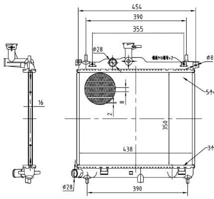 Radiator, racire motor MTR 13054541