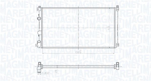 Radiator, racire motor MAGNETI MARELLI 350213209500