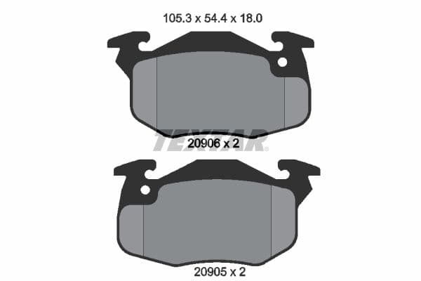 set placute frana,frana disc TEXTAR 2090602