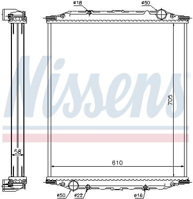 Radiator, racire motor NISSENS 628780