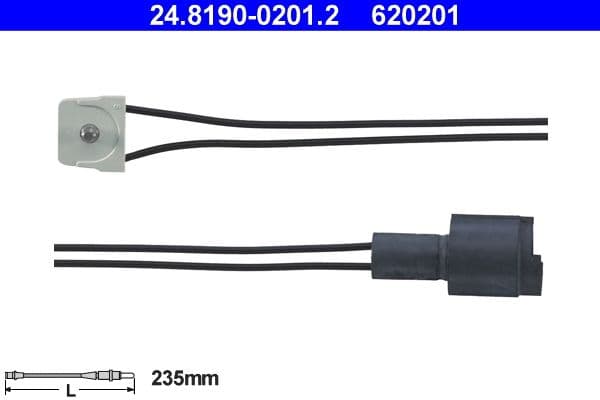 senzor de avertizare,uzura placute de frana ATE 24.8190-0201.2