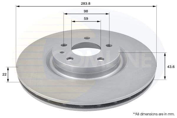 Disc frana COMLINE ADC1805V