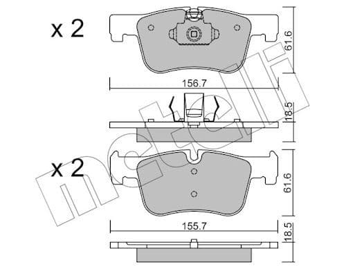 set placute frana,frana disc METELLI 22-0960-0