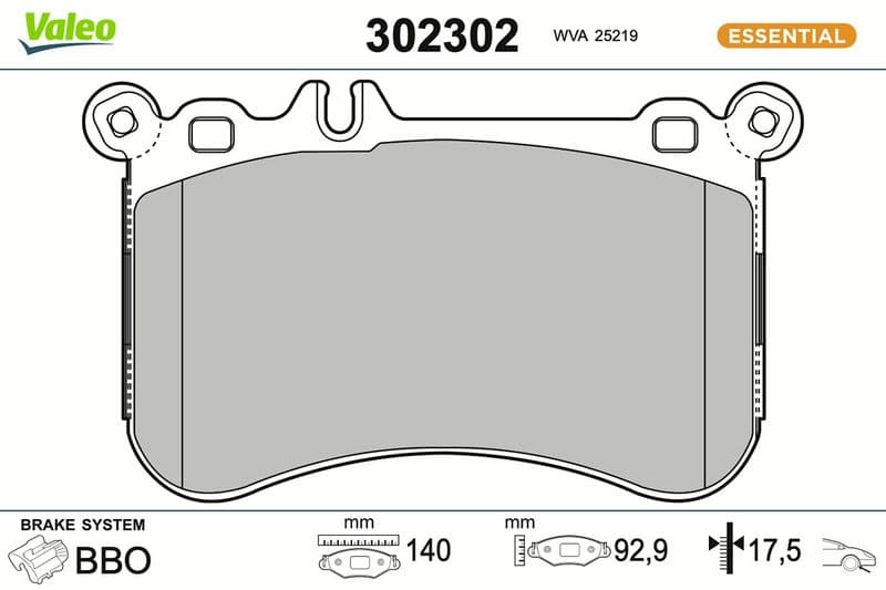 set placute frana,frana disc VALEO 302302