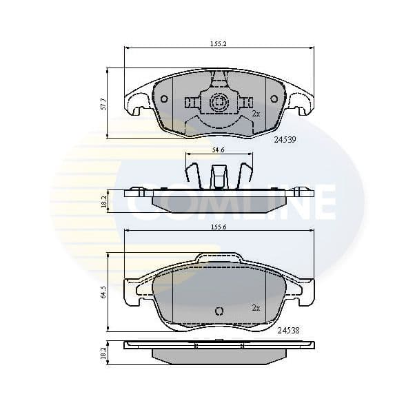 set placute frana,frana disc COMLINE CBP01719
