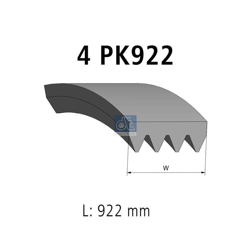 Curea transmisie cu caneluri DT Spare Parts 13.43509SP
