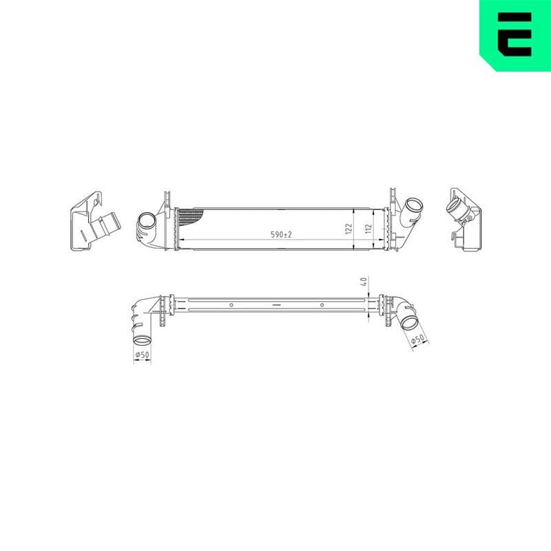 Intercooler, compresor ERA 672131