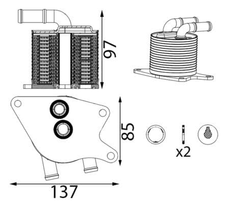 Radiator racire ulei, cutie de viteze automata MAHLE BEHR CLC 429 000S