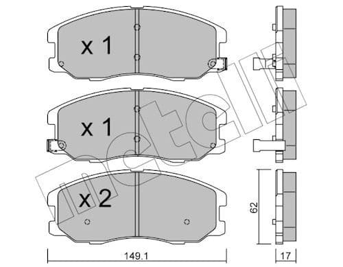 set placute frana,frana disc METELLI 22-0778-0