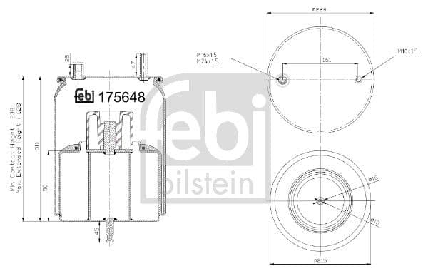 Burduf, suspensie pneumatica FEBI BILSTEIN 175648