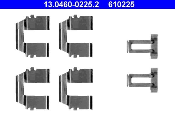 Set accesorii, placute frana ATE 13.0460-0225.2
