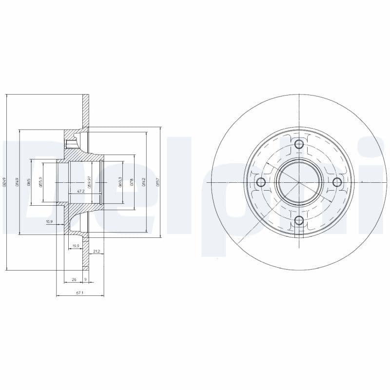 Disc frana DELPHI BG9022RSC