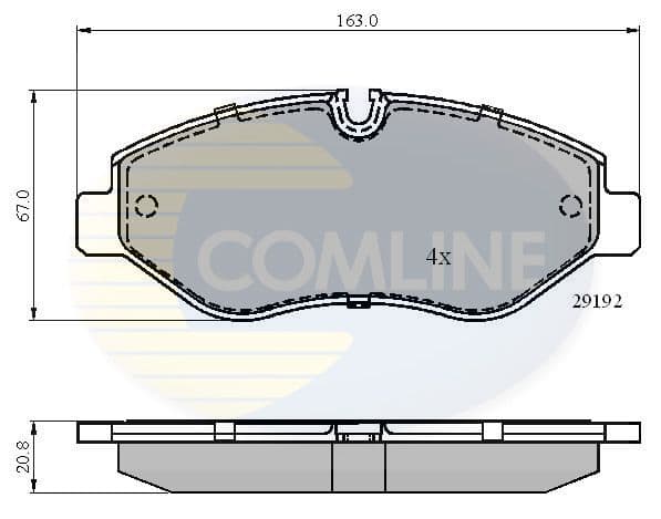 set placute frana,frana disc COMLINE CBP01555