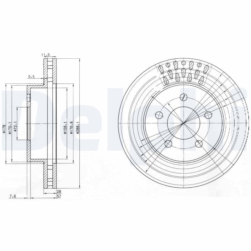 Disc frana DELPHI BG3846