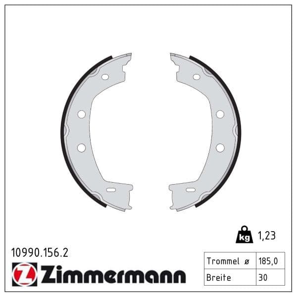 Set saboti frana, frana de mana ZIMMERMANN 10990.156.2