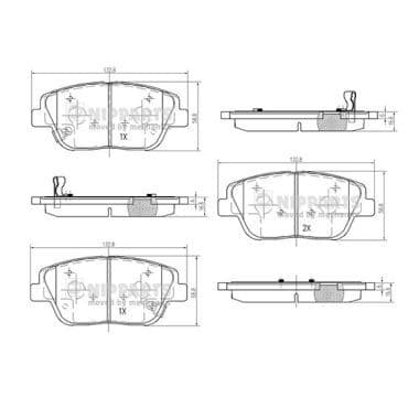 set placute frana,frana disc NIPPARTS N3600334