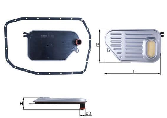 Filtru hidraulic, cutie de viteze automata MAHLE HX 239D