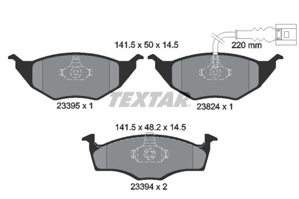 set placute frana,frana disc TEXTAR 2339502