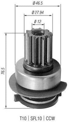 Pinion electromotor MAGNETI MARELLI 940113020223