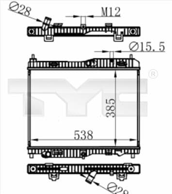 Radiator, racire motor TYC 710-0059