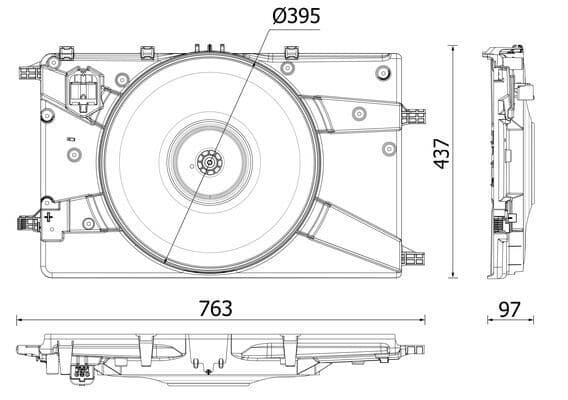 Ventilator, radiator MAHLE BEHR *** PREMIUM LINE *** CFF 546 000P