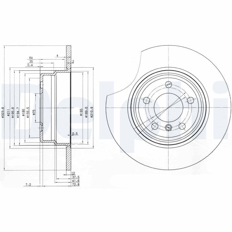 Disc frana DELPHI BG3629