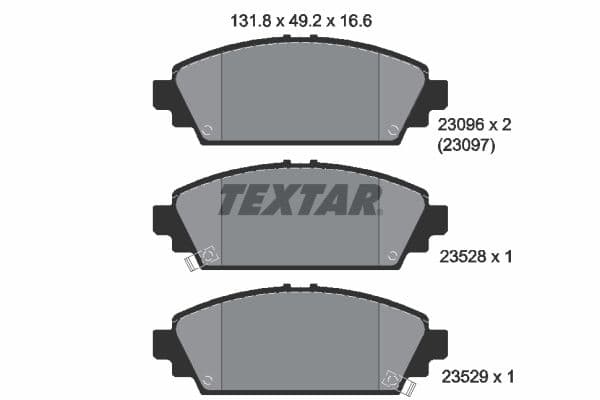 set placute frana,frana disc TEXTAR 2309601