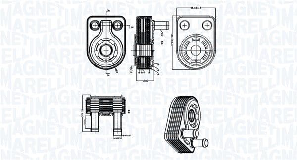 Radiator ulei, ulei motor MAGNETI MARELLI 350300005500
