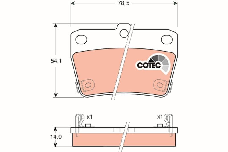 set placute frana,frana disc TRW COTEC GDB3279