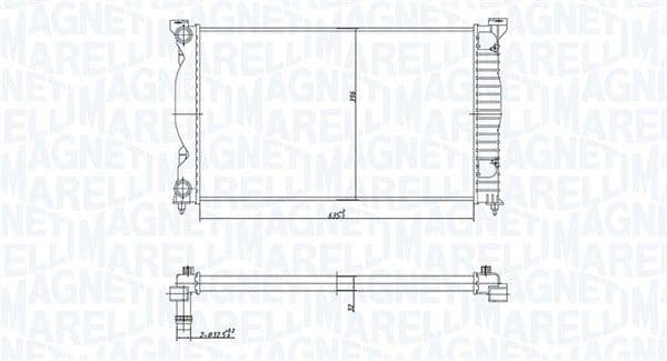 Radiator, racire motor MAGNETI MARELLI 350213168200