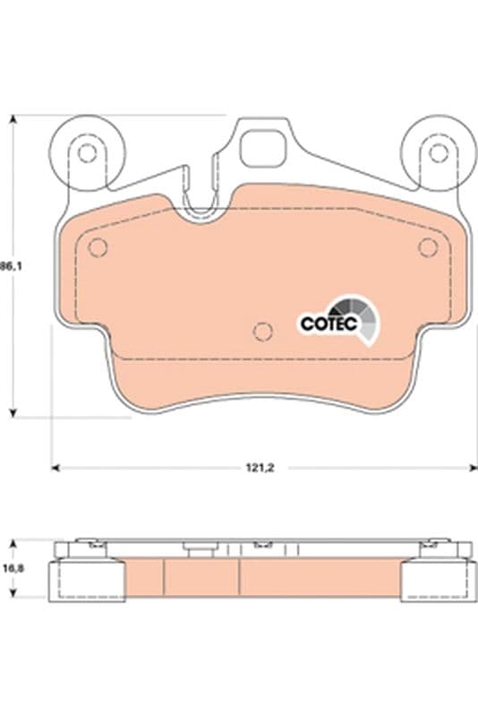 set placute frana,frana disc TRW COTEC GDB1836