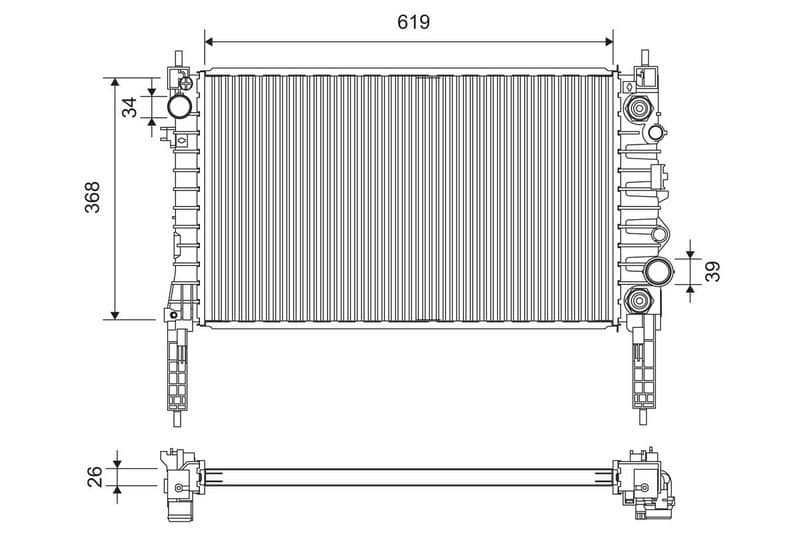 Radiator, racire motor VALEO 701378