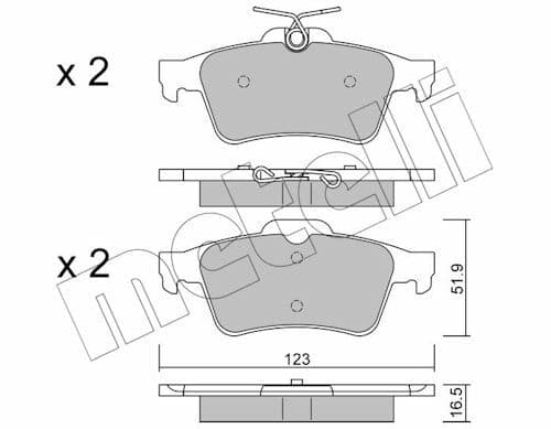 set placute frana,frana disc METELLI 22-0337-1