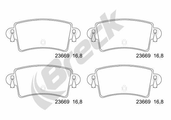 set placute frana,frana disc BRECK 23669 00 703 10
