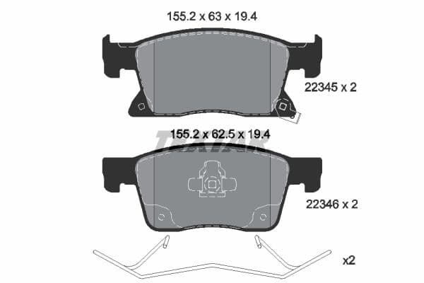 set placute frana,frana disc TEXTAR 2234501
