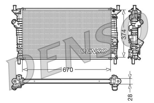 Radiator, racire motor DENSO DRM10074