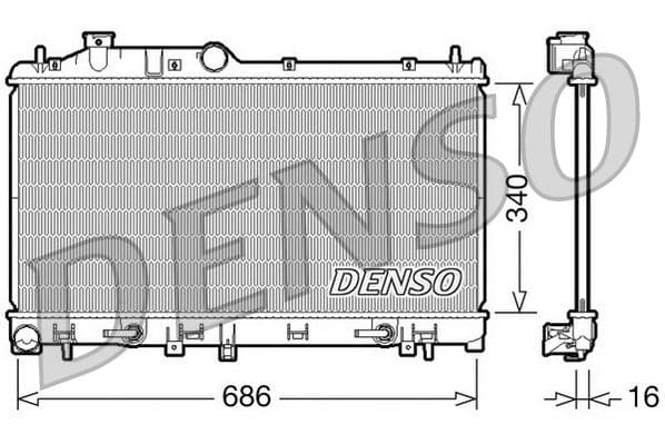 Radiator, racire motor DENSO DRM36008