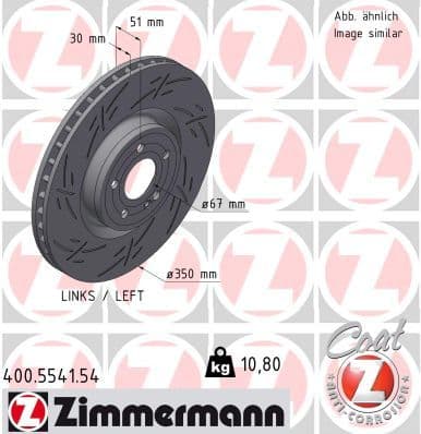 Disc frana ZIMMERMANN BLACK Z 400.5541.54