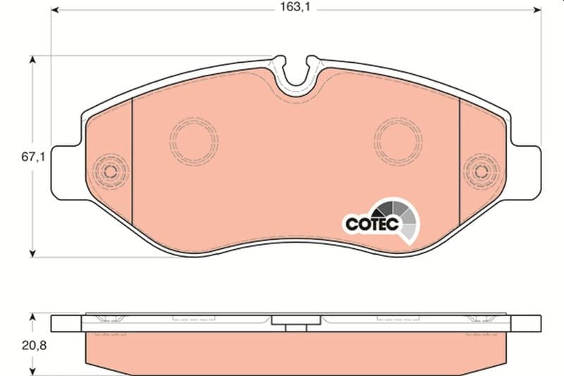 set placute frana,frana disc TRW COTEC GDB1698