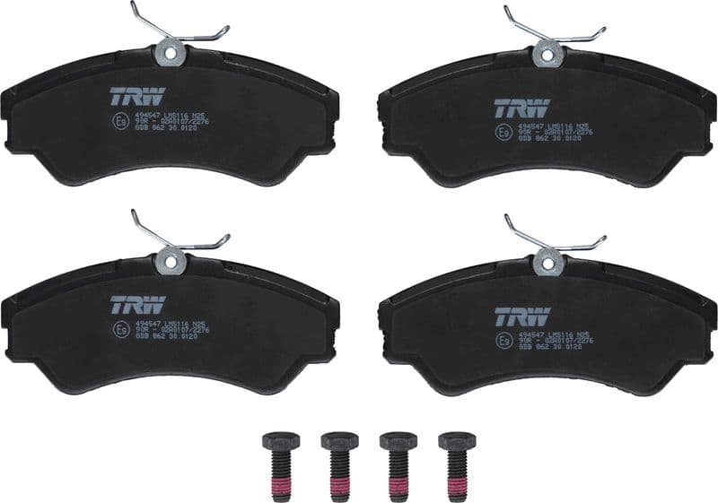 set placute frana,frana disc TRW GDB862