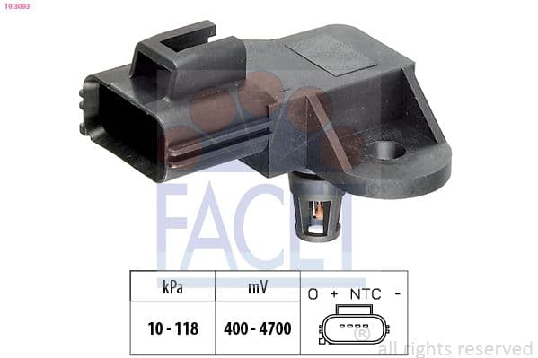 senzor presiune aer FACET Made in Italy - OE Equivalent 10.3093