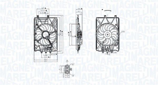 Ventilator, radiator MAGNETI MARELLI 069422781010