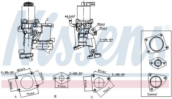 Supapa EGR NISSENS ** FIRST FIT ** 98513