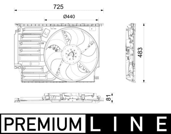 Ventilator, radiator MAHLE BEHR *** PREMIUM LINE *** CFF 669 000P